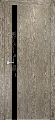 Дверь Оникс Верона 1 акация, триплекс черный