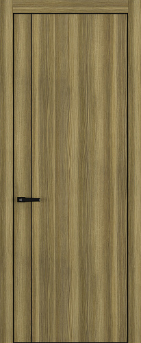 Дверь Z K14 toppan дуб серый, ALU кромка черная, молдинг черный, глухая