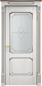 Недавно просмотренные - Дверь ПМЦ массив дуба Д7 белый грунт с патиной орех, стекло 7-1