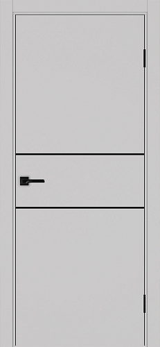 Дверь Эко 203 пепельный молдинг SB, кромка ABS, глухая