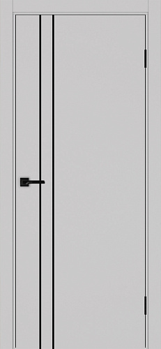 Дверь Эко 205 пепельный молдинг SB, кромка ABS, глухая