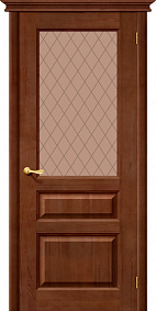 Недавно просмотренные - Дверь Белорусские Двери М5 светлый лак, сатинато бронзовое художественное "Кристалл"