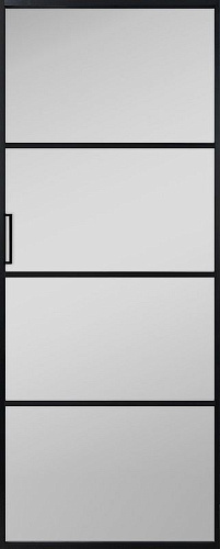 Перегородка Alum №4 черный, сатинат белый