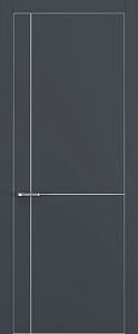Недавно просмотренные - Дверь Z K17 полипропилен  графит премьер, ALU кромка хром, молдинг серебро, глухая