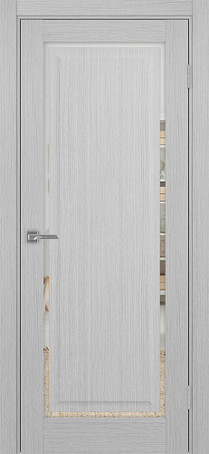 Дверь Эко 601С.21 ОФ4 дуб серый, зеркало