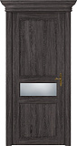 Дверь Статус CLASSIC 534 дуб патина, стекло сатинато белое матовое