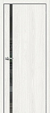 Дверь Браво Браво-1.55 экошпон White Dreamline, стекло "Mirox Grey"