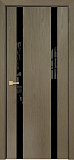 Дверь Оникс Верона 2 дуб кофейный, глухая, триплекс черный
