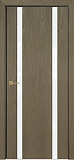 Дверь Оникс Престиж 2 дуб кофейный, глухая, триплекс белый