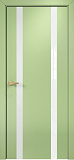 Дверь Оникс Верона 2 эмаль фисташковая, триплекс белый