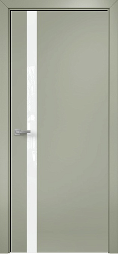 Дверь Оникс Верона 1 эмаль RAL 7038, триплекс белый