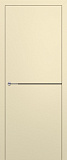 Дверь Z K10 полипропилен крем, молдинг черный, глухая