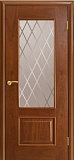 Дверь Оникс Марсель красное дерево, сатинат печать ромбы