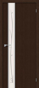 Недавно просмотренные - Дверь Браво Глейс-1 Twig 3D венге, зеркало белое художественное