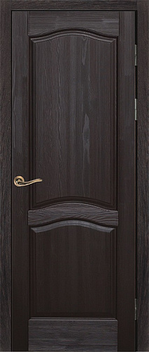 Дверь ОКА браш массив сосны Лео венге, глухая