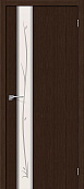 Схожие товары - Дверь Браво Глейс-1 Twig 3D венге, зеркало белое художественное