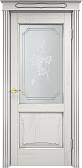 Схожие товары - Дверь Итальянская Легенда массив дуба Д6 белый грунт с патиной серебро микрано, стекло 6-2