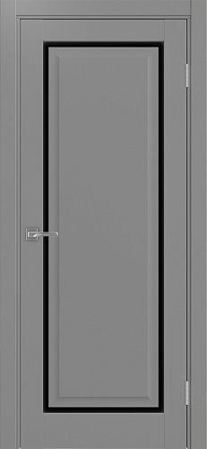 Дверь Эко 601С.21 ОФ4 серый, lacobel черный
