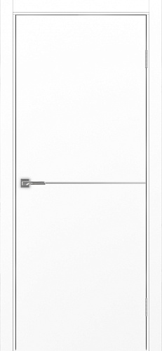 Дверь Эко 202 белый снежный молдинг SC, кромка ABS, глухая