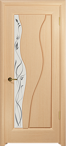 Недавно просмотренные - Дверь Арт Деко Нобилта беленый дуб, белое ПО с рисунком и фацетами