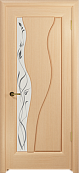 Схожие товары - Дверь Арт Деко Нобилта беленый дуб, белое ПО с рисунком и фацетами