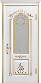 Недавно просмотренные - Дверь ИУ Эмаль Классика Ода В3 эмаль белая патина белое золото, остекленное рис. 2