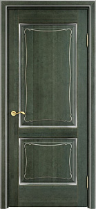 Недавно просмотренные - Дверь ПМЦ массив ольхи ОЛ6.2 зеленый с патиной серебро, глухая
