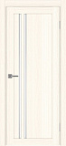 Дверь Эко 525.121 АПС ясень светлый молдинг SC, lacobel белый