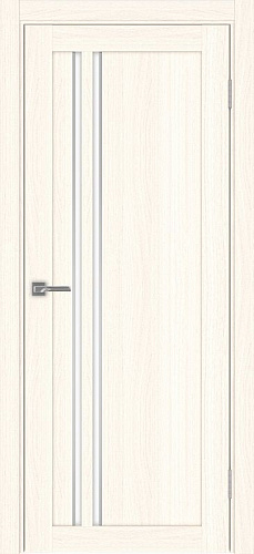 Дверь Эко 525.121 АПС ясень светлый молдинг SC, lacobel белый