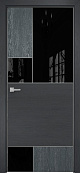 Схожие товары - Дверь Оникс New York дуб седой/дуб графит, глухая с вставкой лакобель RAL 9005