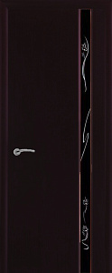 Недавно просмотренные - Дверь Покровские двери Плаза-1 венге, стекло триплекс черный  с рисунком