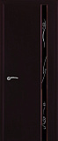 Дверь Покровские двери Плаза-1 венге, стекло триплекс черный  с рисунком
