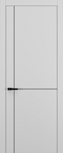 Дверь Z K17 полипропилен серый, молдинг черный, глухая