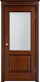 Дверь ПМЦ массив дуба Д6 коньяк с патиной, стекло 6-4