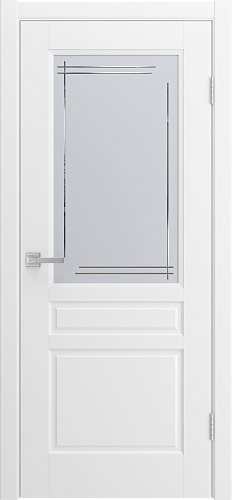 Дверь Belli эмаль белая, сатинат белый