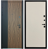 Входная дверь Матадор MXL-2 орех американский мокко/панель Гладкая, софт шампань