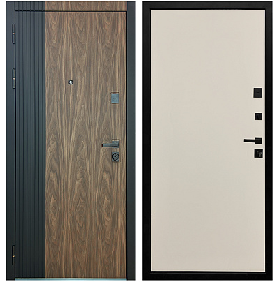 Входная дверь Матадор MXL-2 орех американский мокко/панель Гладкая, софт шампань