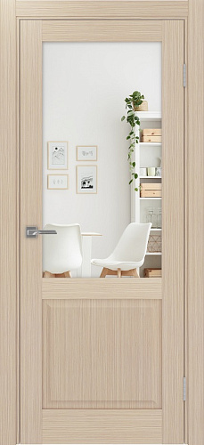 Дверь Эко 602.21 ОФ3 дуб беленый, зеркало