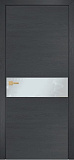 Дверь Оникс Соло дуб графит, глухая, стекло Lacobel белое матовое