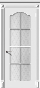 Недавно просмотренные - Дверь Классика эмаль белая, стекло белое матовое кристалл