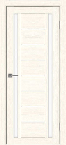 Дверь Эко 558.212 ясень светлый, lacobel белый