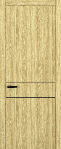 Дверь Z K16 toppan дуб натуральный, молдинг черный, глухая