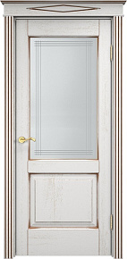Недавно просмотренные - Дверь ПМЦ массив дуба Д13 белый грунт с патиной орех, стекло 13-6
