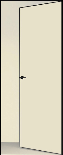 Дверь скрытая ИУ-42 AL black с 4-х сторон, эмаль белый шелк, revers 2,41 м