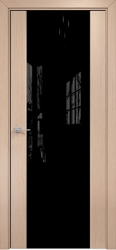 Дверь Оникс Престиж беленый дуб, триплекс черный