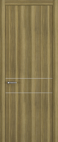 Дверь Z K16 toppan дуб серый, молдинг серебро, глухая