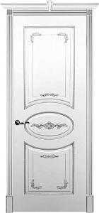 Недавно просмотренные - Дверь Камелия эмаль белая патина серебро, глухая