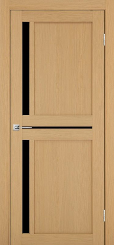 Дверь Эко 523.221 ясень темный, lacobel черный