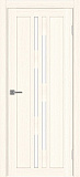 Дверь Эко 551.121 ясень светлый, lacobel белый