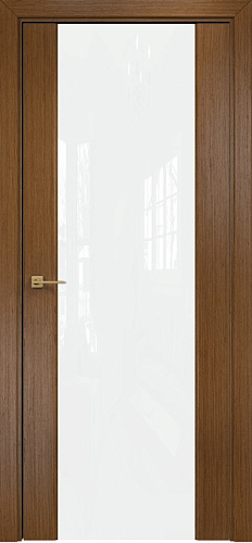 Дверь Оникс Престиж орех, триплекс белый